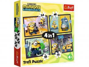 Minyonok 3 4 az 1-ben puzzle 35-48-54-70db-os - Trefl