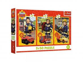 Sam a tűzoltó: A tűzoltói csapat 3x50db-os puzzle - Trefl