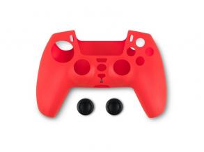 Spartan Gear 2808149 PS5 kontroller szilikon skin piros + thumb grips