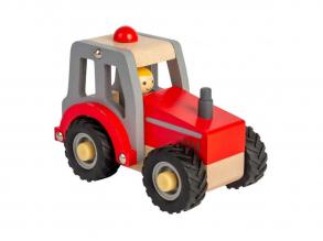 Bigjigs fa traktor (piros)