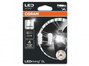 LED lámpa , égő , autó izzó , helyzetjelző , 2 db-os csomag , W5W , 1.12 Watt , hideg fehér , Plug&Play , OSRAM LEDriving ,