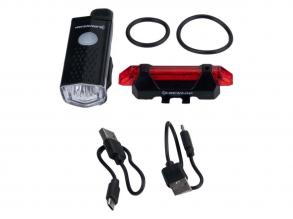 Kerékpár lámpaszett, 2 darabos, USB-s