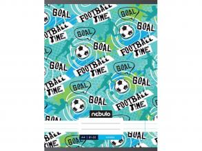 Nebulo: Tűzött vonalas football time feliratos füzet 81-32 A/4