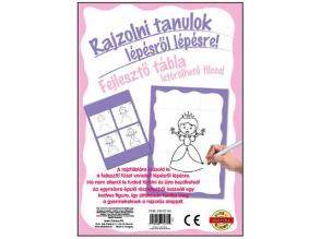 Rajzolni tanulok lányos fejlesztő tábla