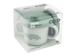 Done by Deer Croco zöld snack-/csőrös pohár, 215 ml