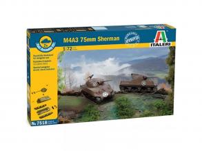 Italeri 1/72 M4A3 75mm Sherman tank 2db-os makett szett
