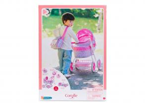 Corolle babakocsi virágokkal játékbaba számára 36-42 cm