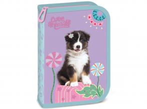 Ars Una: Cute animals Aussie kutyás kihajtható töltött tolltartó 13x19x4cm