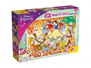 Disney Hófehérke 2 az 1-ben maxi 24db-os puzzle és színező 70x50cm - Lisciani
