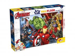 Bosszúállók 2 az 1-ben 108 db-os maxi puzzle és színező 70x50cm - Lisciani