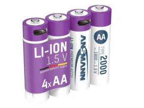 AA Újratölthető elem - 1,5 V / 2000-es típus (min. 1800 mAh) / 3,26 Wh - USB C típusú töltőcsatlakozóval