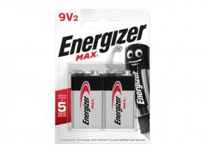 Energizer Max 9V alkáli elemek, 2 darab