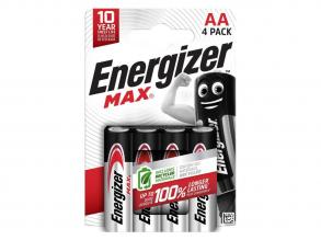 Energizer Max AA alkáli elemek, 4 darab
