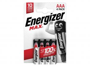 Energizer Max AAA alkáli elemek, 4 darab
