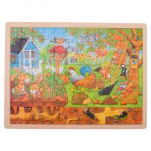 Kerti élet fa puzzle kerettel