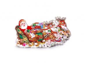 3D Mikulás mintás/34x21cm 2db karton dekoráció
