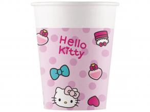 Hello Kitty 8 db-os papírpohár szett 200ml