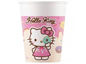 Hello Kitty és Kuromi papír pohár 8 db-os szett 200ml