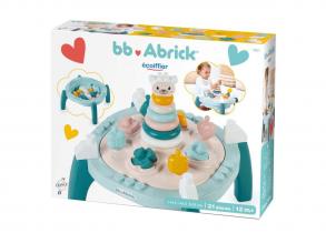 Ecoiffier Abrick bébi tevékenységi asztal, 21 darabos, 41,5 x 41,5 x 27 cm