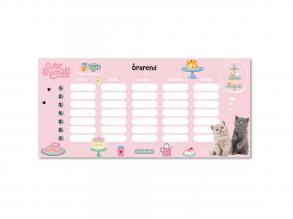 Ars Una: Cute animals - Tea Party egylapos, kétoldalas órarend