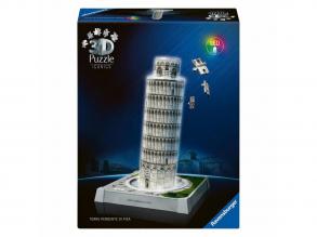 Ravensburger 3D puzzle Iconics: Pisa-i torony  világítással  231 darabos