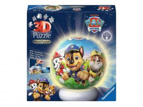 Ravensburger 3D Puzzle + Éjszakai fény: Mancs őrjárat - 73 darabos