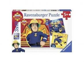 Puzzle 3x49 db - Sam a tűzoltó