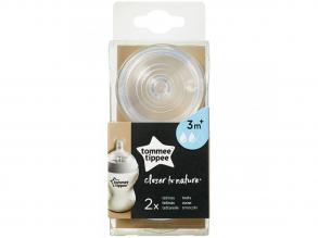 Tommee Tippee: Closer to Nature közepes folyású cumisüveg cumi 2db (3 hó+)