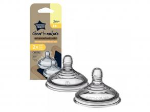 Tommee Tippee: Anti-Colic közepes folyású etetőcumi (3 hó+) 2 db