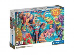 Az elefántok karneválja 500 db-os HQC kompakt puzzle - Clementoni