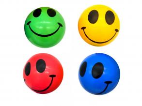 Smiley mintás gumilabda 23cm-es -  felfújatlan - többféle színváltozatban