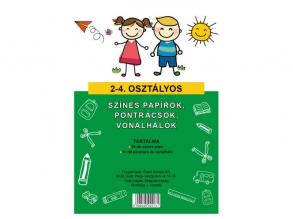 Színes papírkészlet pontrács II-IV. osztályos