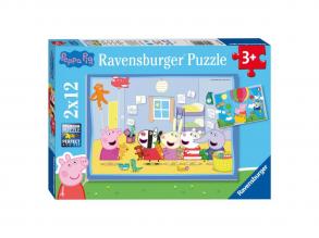 A Peppa Malac kalandjai puzzle, 2x12db