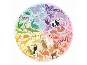 Színes kör puzzle  állatok, 500 darabos