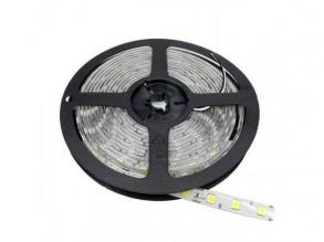 LED szalag , kültéri , 5050 , 60 led/m , 14,4 Watt/m , hideg fehér , szilikon bevonat