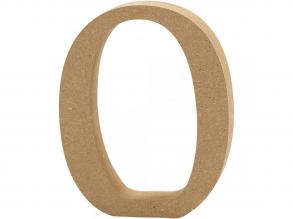 Natúr O betű MDF fából - 13 cm - 1 db
