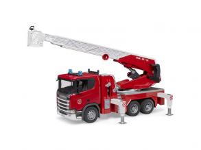 Bruder Scania Super 560R tűzoltóautó létrával, vízpumpával és L +S modullal