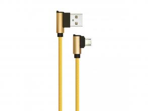 VT-5361 1M Micro Usb Kábel L-Típusú - Arany (Diamond Széria)