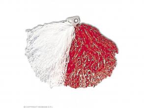 Pom Pom, fehér/ piros