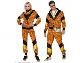 80-as évek leopárd mintás tréning szett unisex felnőtt jelmez