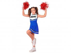 Cheerleader kék lány jelmez