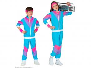 80-as évek tréning szett - kék unisex gyermek jelmez