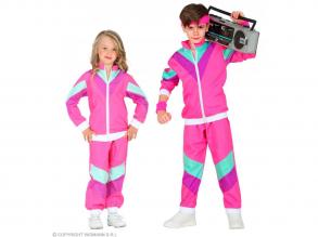 80-as évek tréning szett - rózsaszín unisex gyermek jelmez