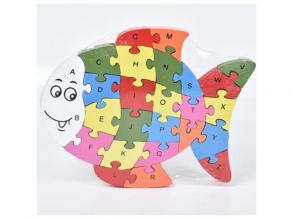 ABC fa oktató halas puzzle