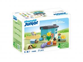 Playmobil 1.2.3: állat karám automata etetővel - 71690